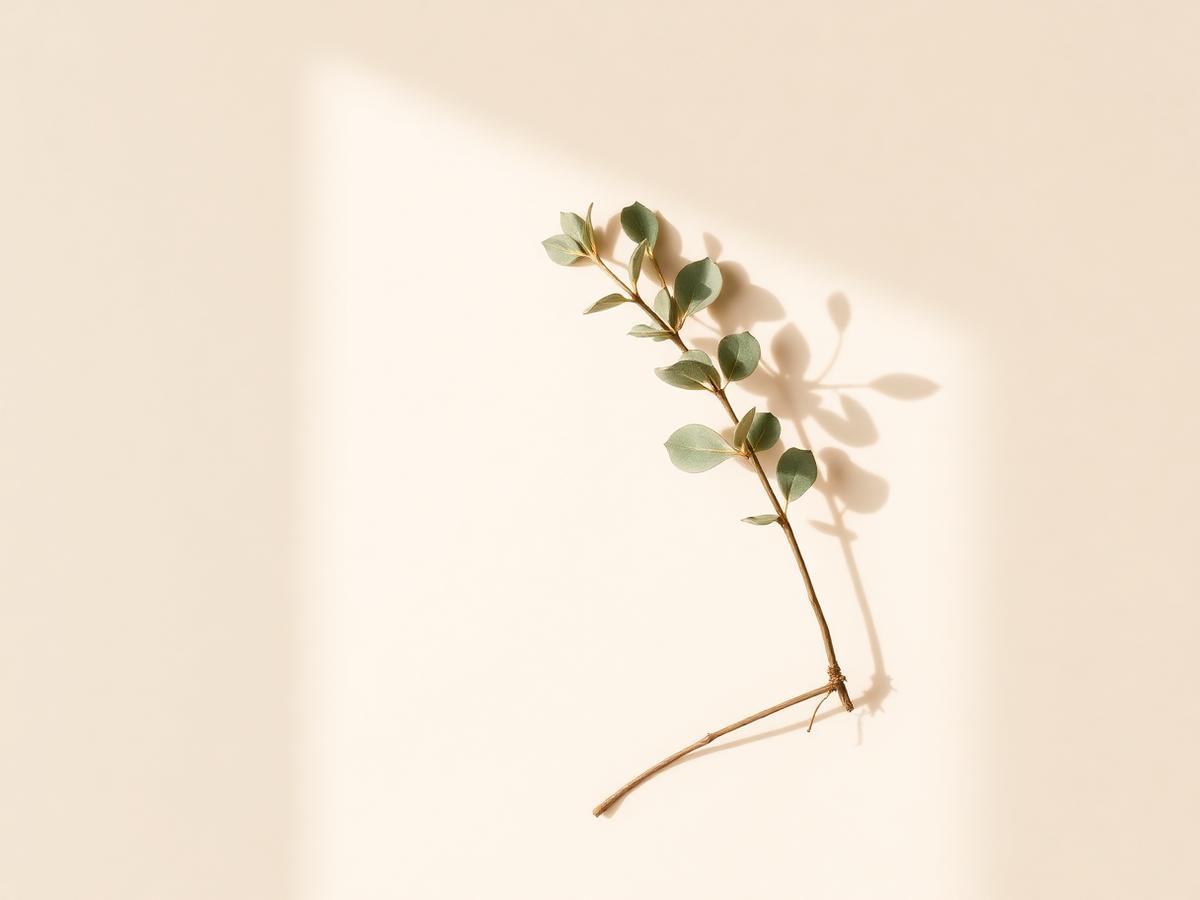 Soft sage botanical still life reflecting the calm, natural feel of CB Hypnotherapy sessions